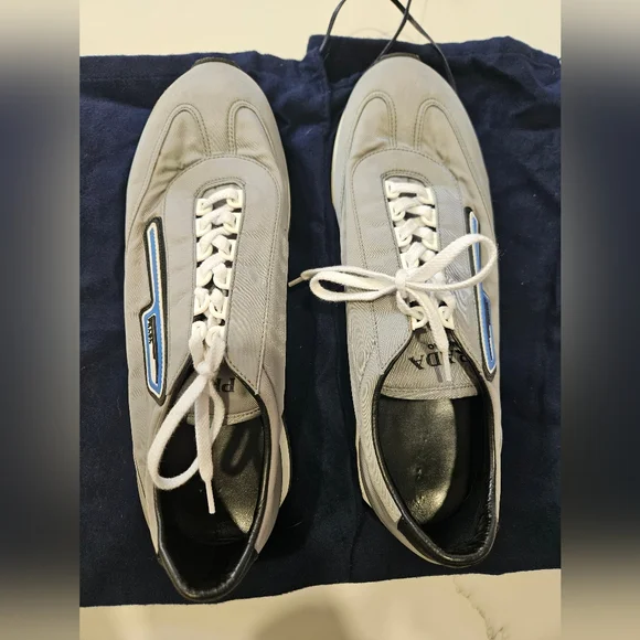 Prada Milano Men's Grey Sneakers 10.5 - Picture 2 of 11